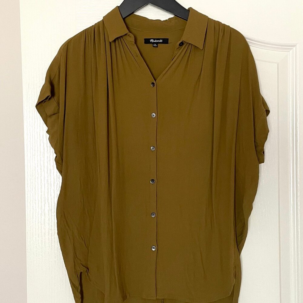 Madewell Central Drapey Shirt in Spiced Olive